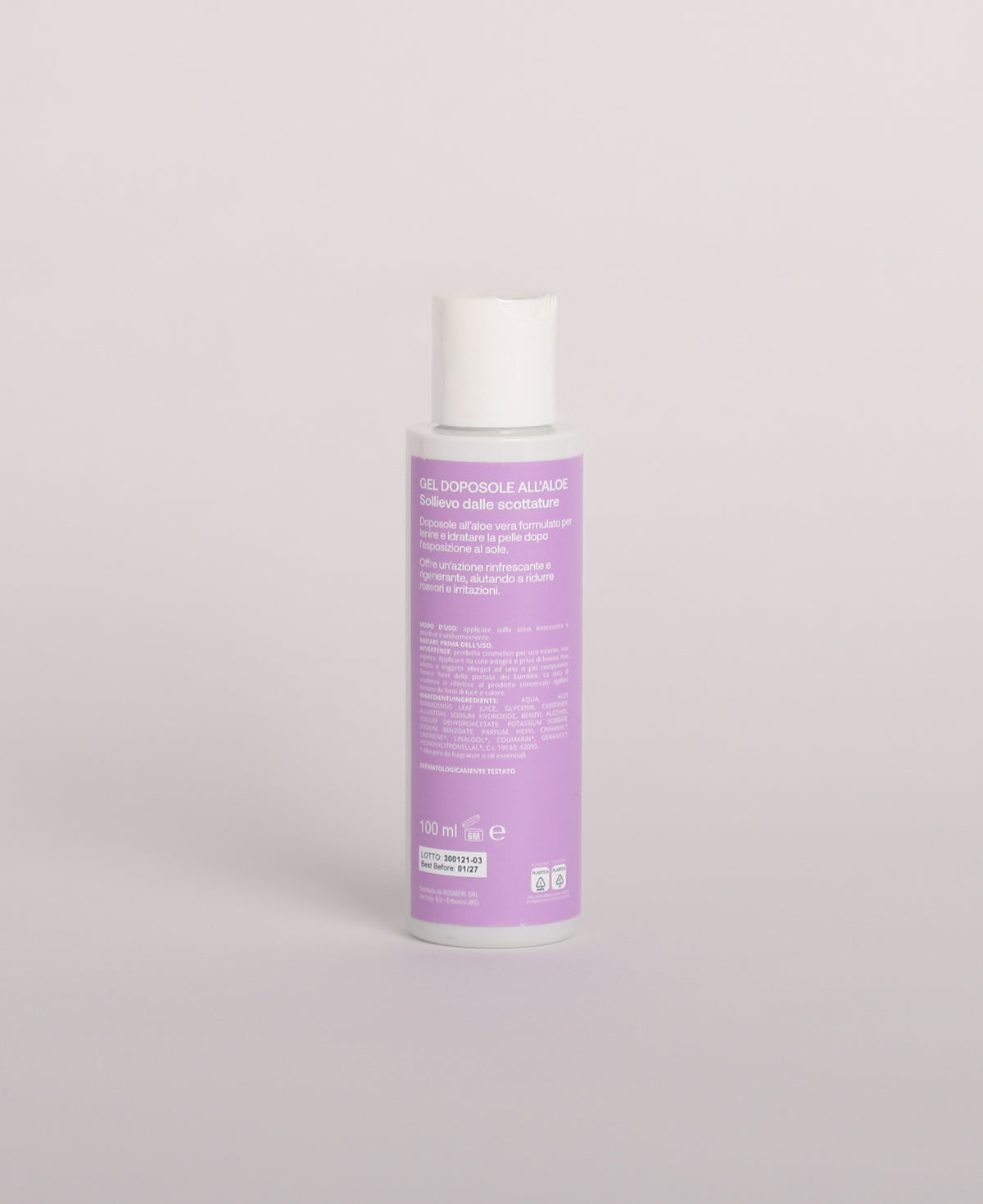 Gel doposole all'aloe
